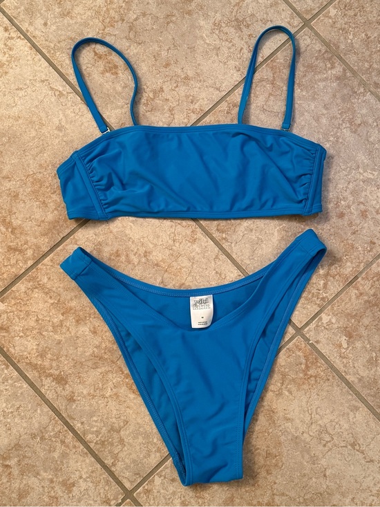 wild fable Other - wild fable Bright Blue Bandeau Bikini Set with removable straps